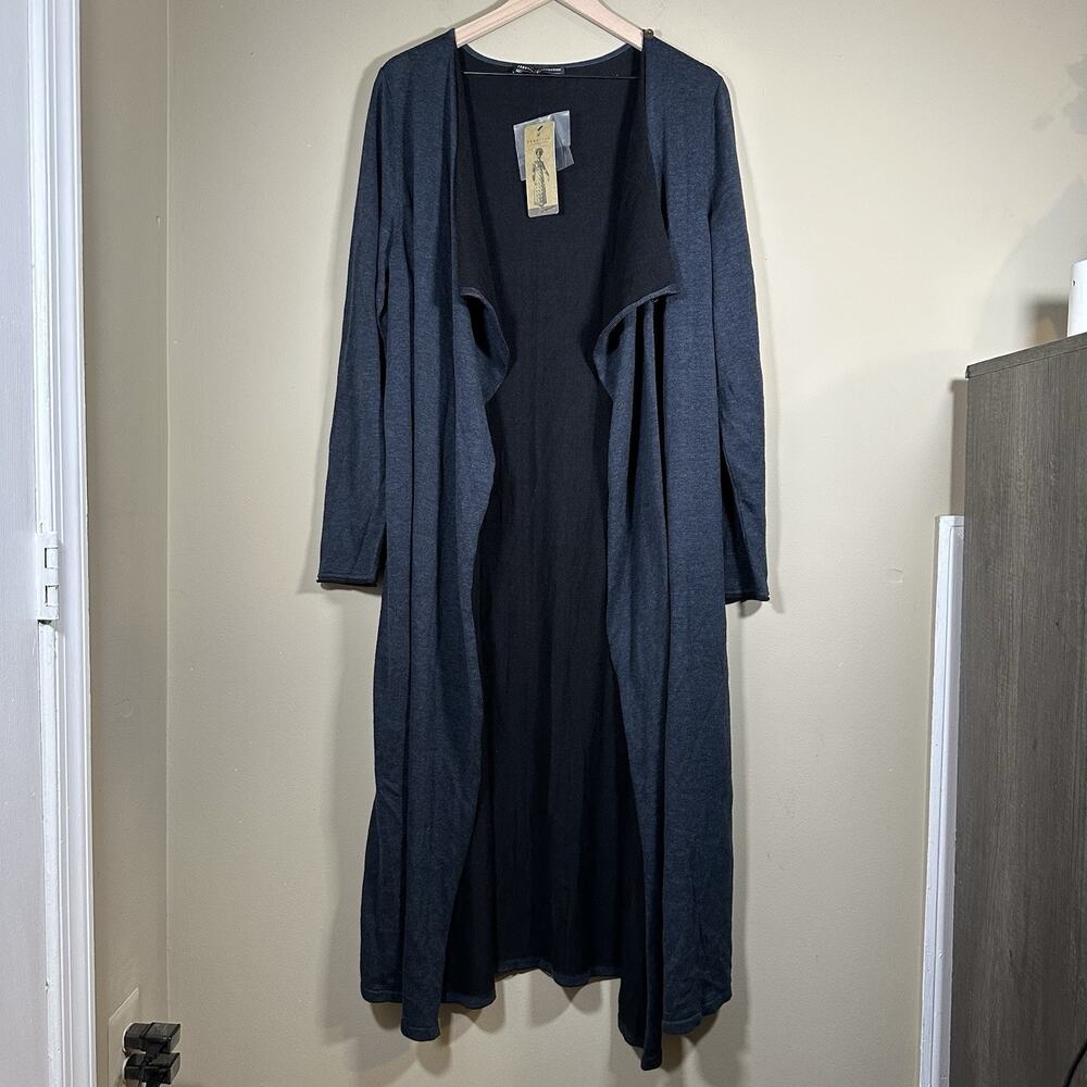 NWT Peruvian Connection Gallery Women’s XL Pima Cotton Modal Long Drape Cardigan